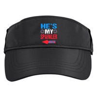 His And Hers 4th Of Julys Couples He's My Sparkler Adult Drive Performance Visor