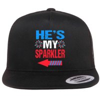His And Hers 4th Of Julys Couples He's My Sparkler Flatbill Hat