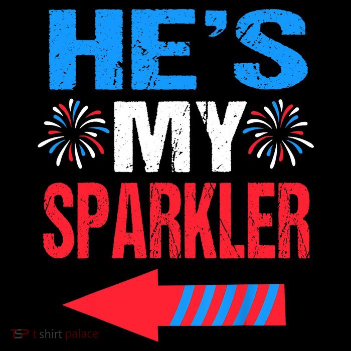 His And Hers 4th Of Julys Couples He's My Sparkler Sustainable Beanie