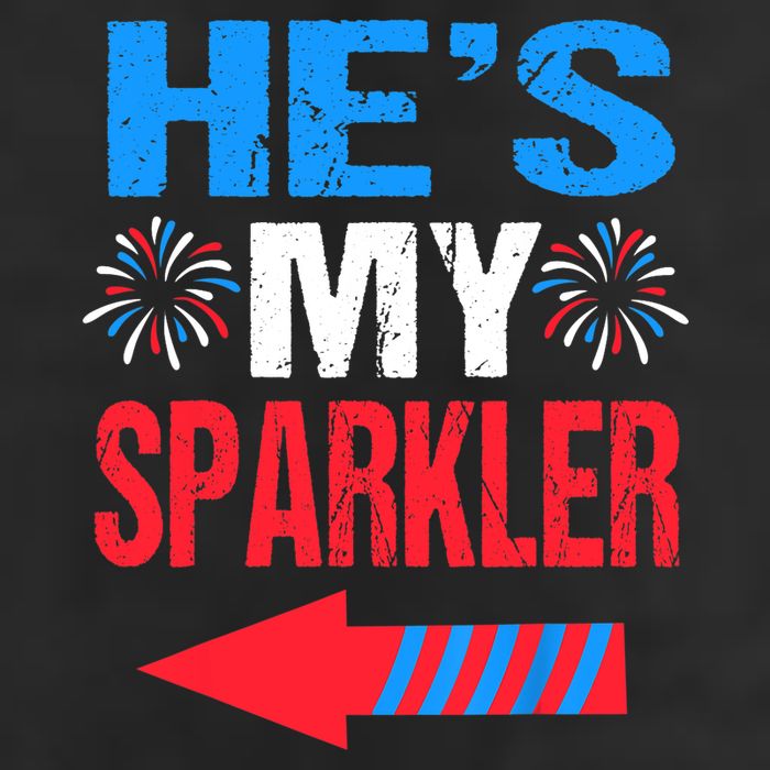 His And Hers 4th Of Julys Couples He's My Sparkler Crop Fleece Hoodie