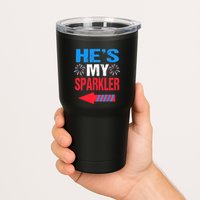 His And Hers 4th Of Julys Couples He's My Sparkler Tumbler