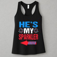 His And Hers 4th Of Julys Couples He's My Sparkler Womens Tank Top