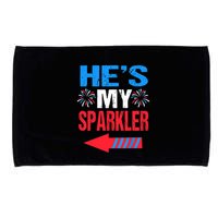 His And Hers 4th Of Julys Couples He's My Sparkler Microfiber Hand Towel