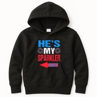 His And Hers 4th Of Julys Couples He's My Sparkler Kids Hoodie