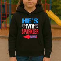 His And Hers 4th Of Julys Couples He's My Sparkler Kids Hoodie