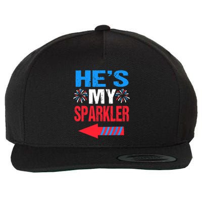 His And Hers 4th Of Julys Couples He's My Sparkler Wool Snapback Cap