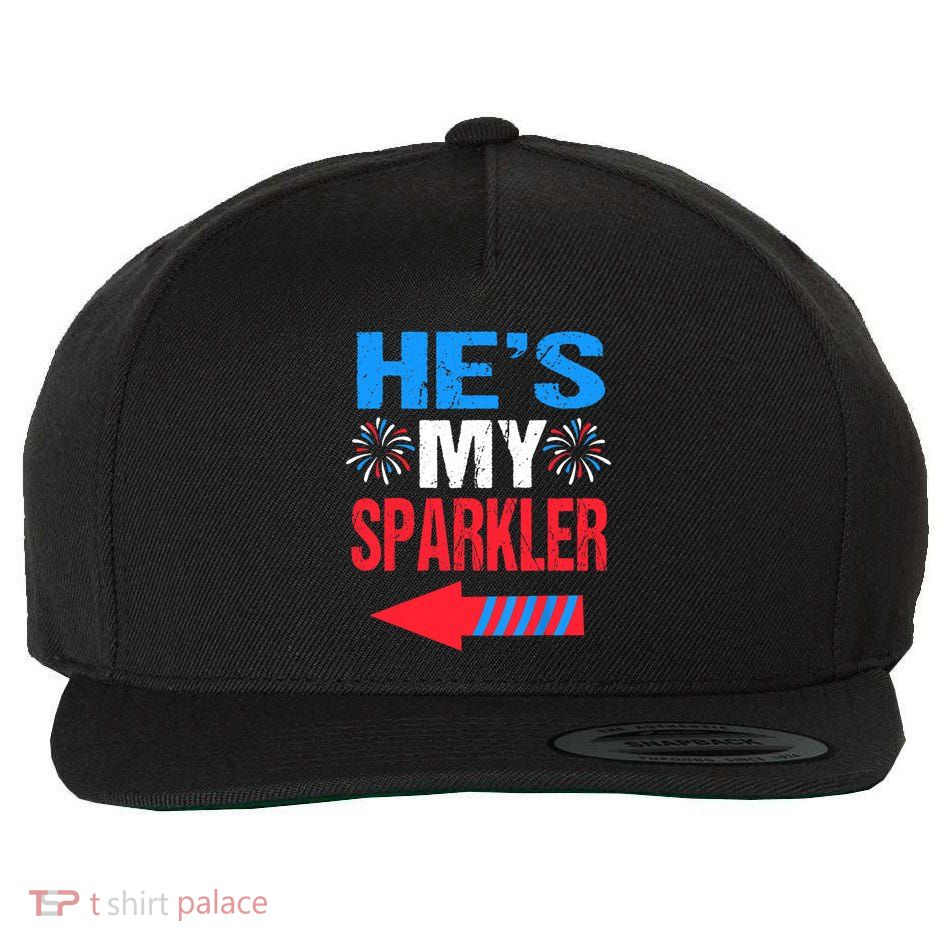 His And Hers 4th Of Julys Couples He's My Sparkler Wool Snapback Cap
