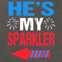 His And Hers 4th Of Julys Couples He's My Sparkler Cotton Canvas Backpack