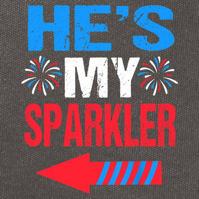 His And Hers 4th Of Julys Couples He's My Sparkler Cotton Canvas Backpack