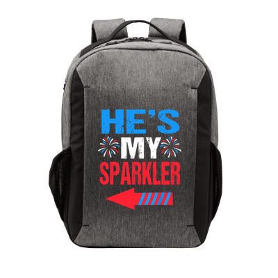 His And Hers 4th Of Julys Couples He's My Sparkler Vector Backpack