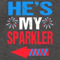 His And Hers 4th Of Julys Couples He's My Sparkler Vector Backpack