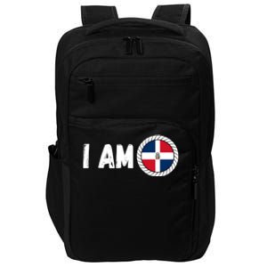 Half American Half Dominican Usa And Dominican Republic Flag Cute Gift Impact Tech Backpack