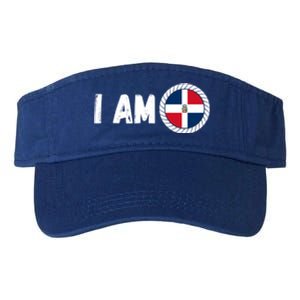 Half American Half Dominican Usa And Dominican Republic Flag Cute Gift Valucap Bio-Washed Visor