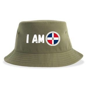 Half American Half Dominican Usa And Dominican Republic Flag Cute Gift Sustainable Bucket Hat