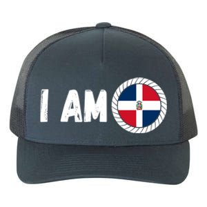 Half American Half Dominican Usa And Dominican Republic Flag Cute Gift Yupoong Adult 5-Panel Trucker Hat