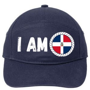 Half American Half Dominican Usa And Dominican Republic Flag Cute Gift 7-Panel Snapback Hat