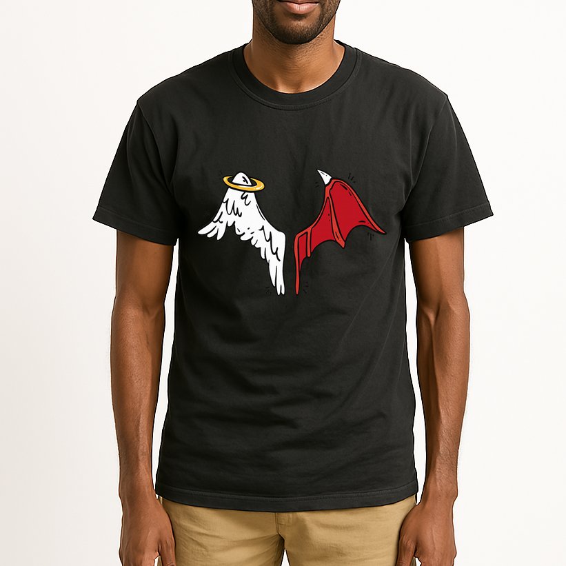 Half Angel Half Demon Wings Tall T-Shirt