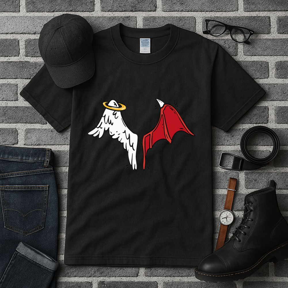 Half Angel Half Demon Wings Tall T-Shirt