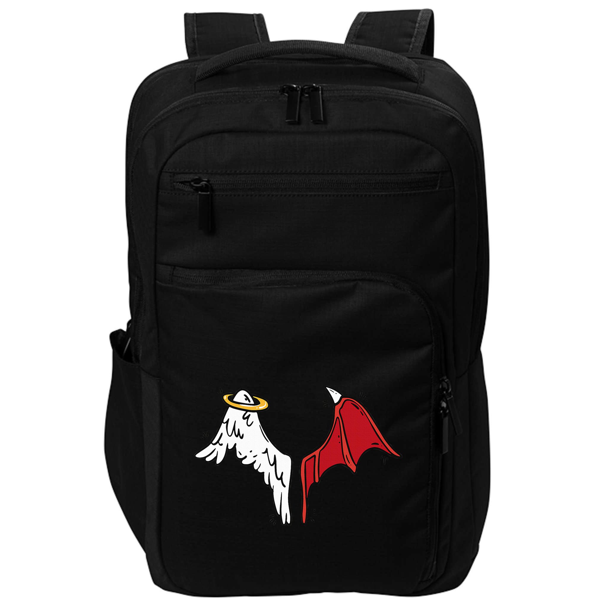 Half Angel Half Demon Wings Impact Tech Backpack