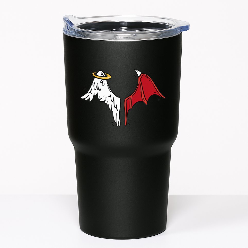 Half Angel Half Demon Wings Tumbler