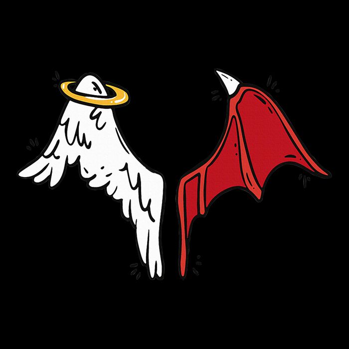 Half Angel Half Demon Wings Premium T-Shirt