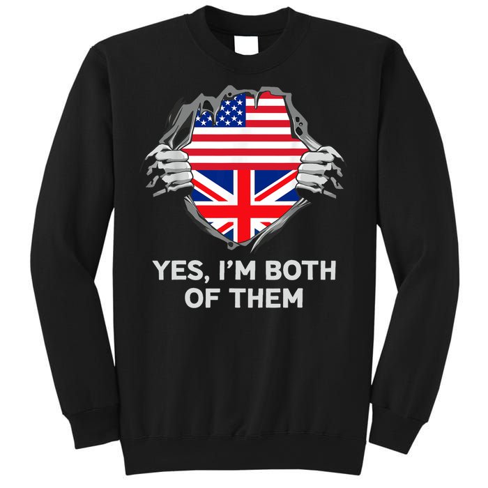 Half American Half British USA England Flag Adult Sweatshirt