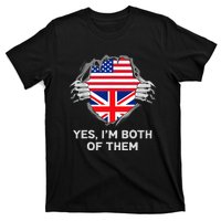 Half American Half British USA England Flag Adult T-Shirt