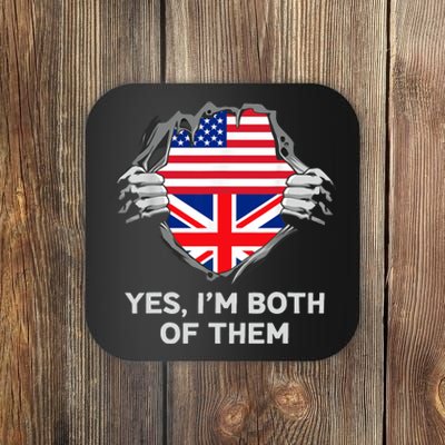 Half American Half British USA England Flag Adult Coaster