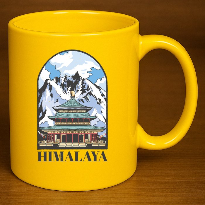Himalaya Asia 11oz C Handle Ceramic Mug