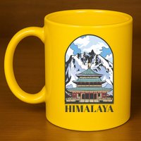 Himalaya Asia 11oz C Handle Ceramic Mug