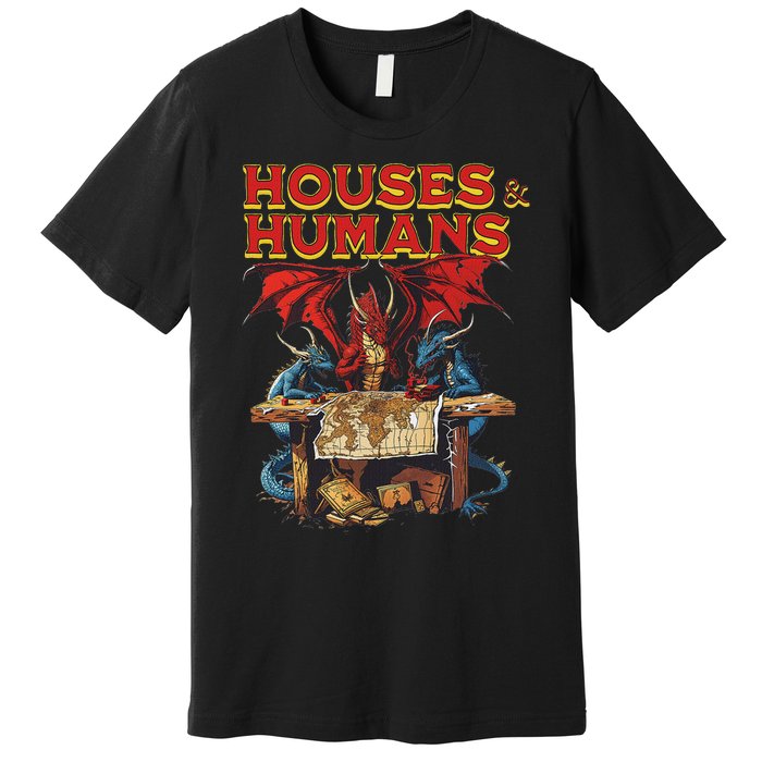 Houses And Humans Vintage Retro 90s Funny Gamer Gaming Premium T-Shirt