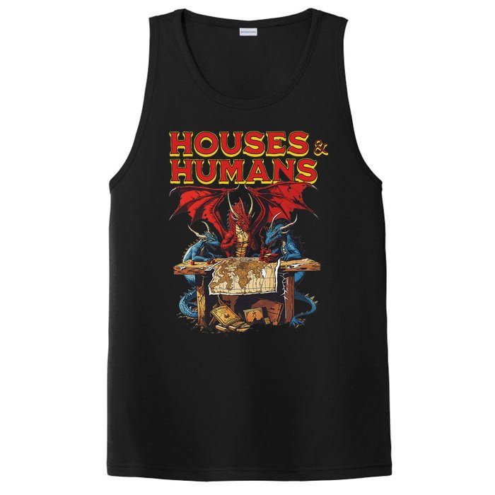 Houses And Humans Vintage Retro 90s Funny Gamer Gaming PosiCharge Competitor Tank