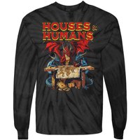 Houses And Humans Vintage Retro 90s Funny Gamer Gaming Tie-Dye Long Sleeve Shirt