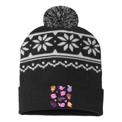 Happy Axolotl USA-Made Snowflake Beanie