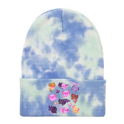 Happy Axolotl Tie Dye 12in Knit Beanie