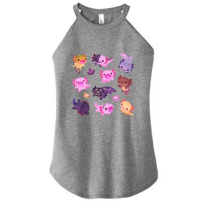 Happy Axolotl Women’s Perfect Tri Rocker Tank