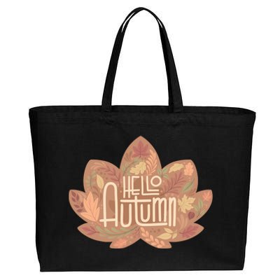 Hello Autumn Cotton Canvas Jumbo Tote