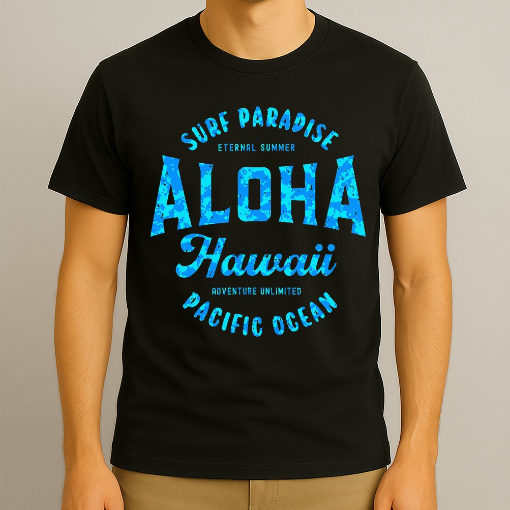 Hawaii Aloha Hawaiian Retro Throwback Souvenir T-Shirt