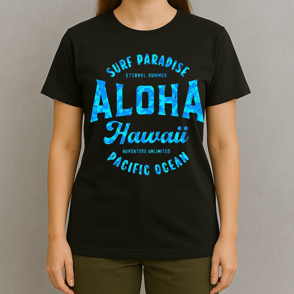 Hawaii Aloha Hawaiian Retro Throwback Souvenir T-Shirt