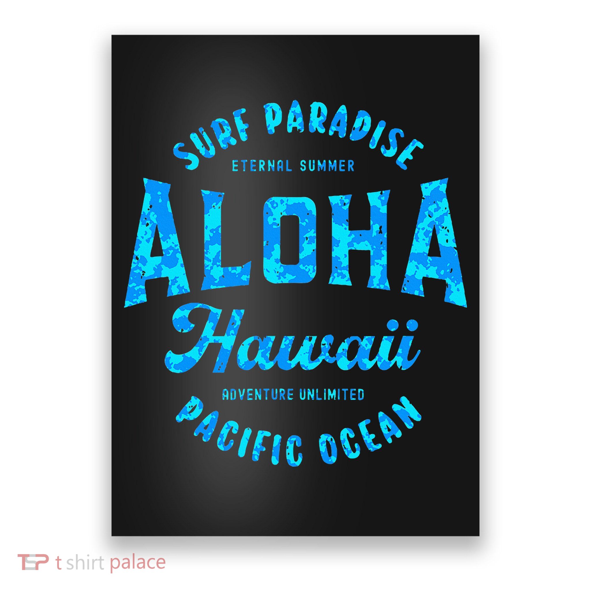 Hawaii Aloha Hawaiian Retro Throwback Souvenir Poster