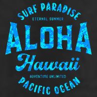 Hawaii Aloha Hawaiian Retro Throwback Souvenir Golf Towel