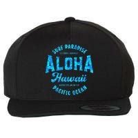 Hawaii Aloha Hawaiian Retro Throwback Souvenir Wool Snapback Cap