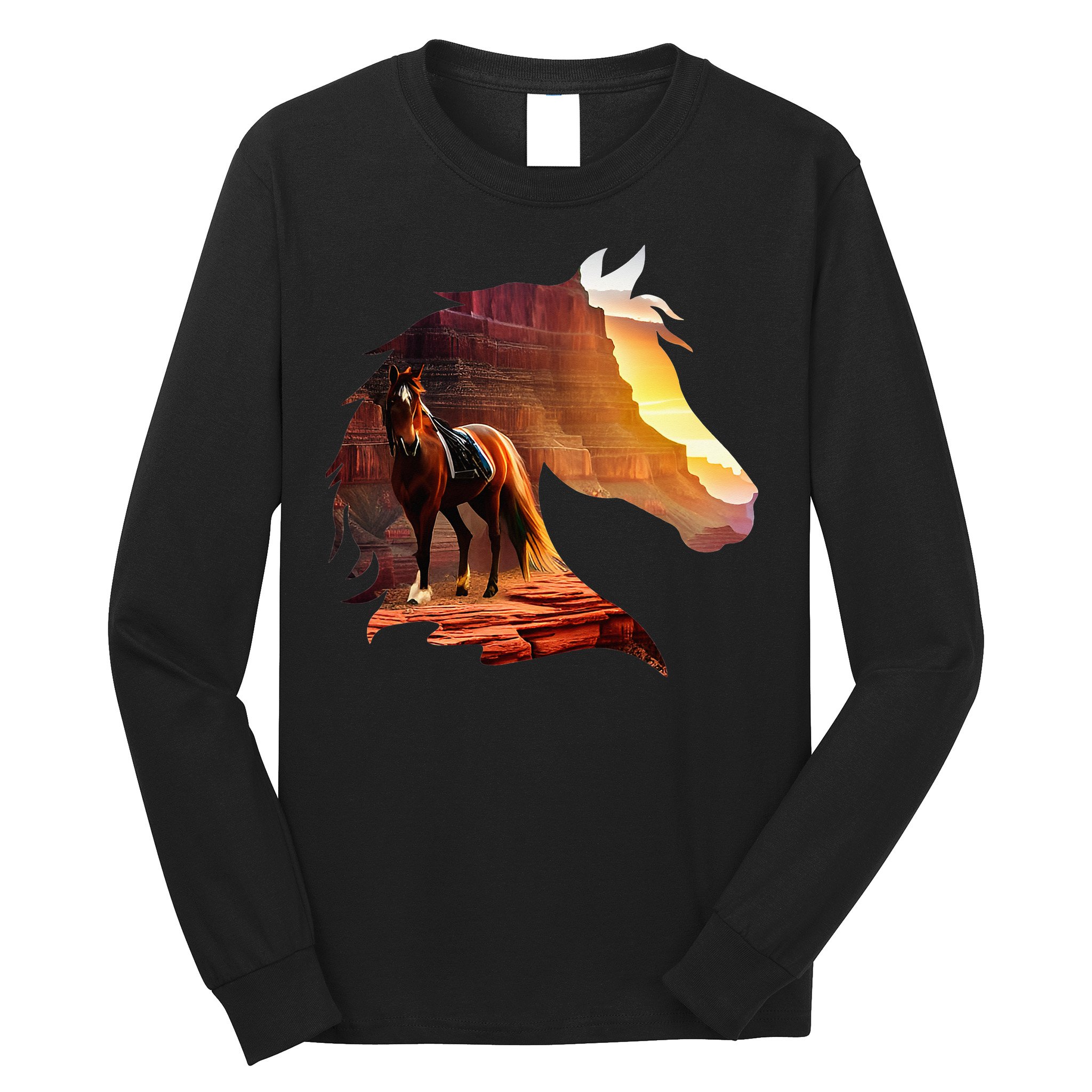 Horse Art Horse Lover Horse Riding Lover Long Sleeve Shirt
