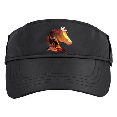 Horse Art Horse Lover Horse Riding Lover Adult Drive Performance Visor