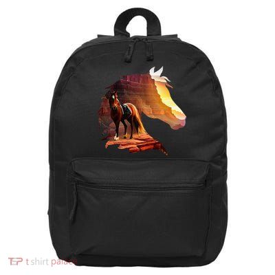 Horse Art Horse Lover Horse Riding Lover 16 in Basic Backpack