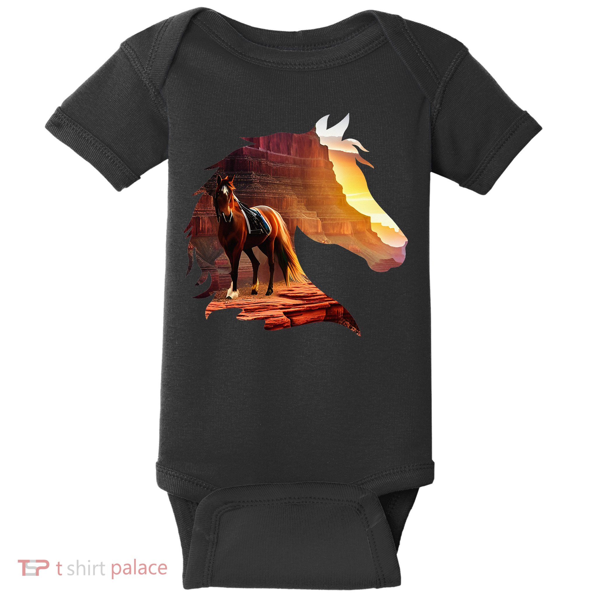 Horse Art Horse Lover Horse Riding Lover Baby Bodysuit