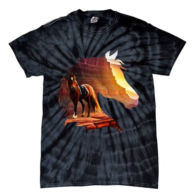 Horse Art Horse Lover Horse Riding Lover Tie-Dye T-Shirt
