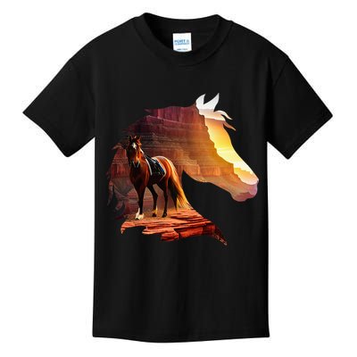 Horse Art Horse Lover Horse Riding Lover Kids T-Shirt