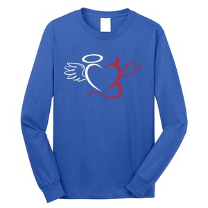 Half Angel Half Demon Heart Love Valentines Day Gift Long Sleeve Shirt