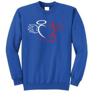 Half Angel Half Demon Heart Love Valentines Day Gift Sweatshirt